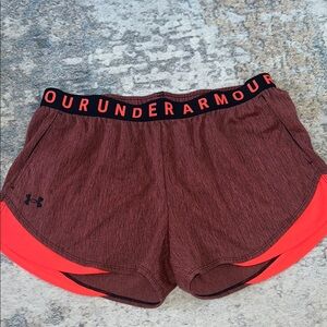Under Armour Women's Heathered Red Athletic Shorts
